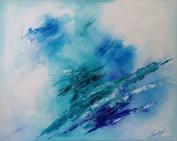 Marine Light - an Acrylic painting by Abstract Artist SundayL